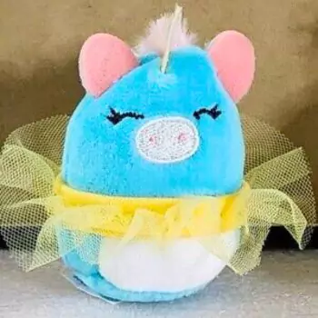 mini squishmallow keyana in yellow dress